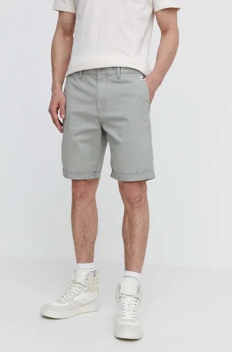 Kratke hlače Tommy Jeans za muškarce, boja: siva, DM0DM18812
