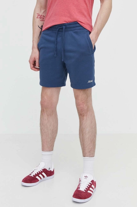 Hollister Co. pantaloni scurti barbati, culoarea albastru marin