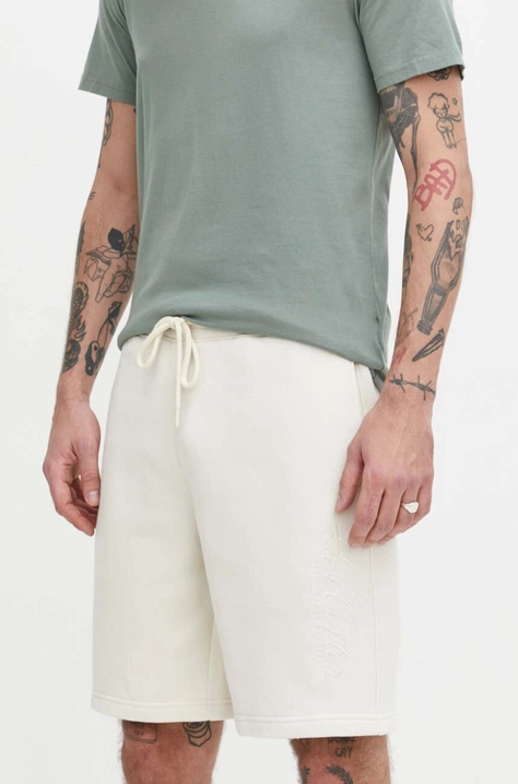 Hollister Co. pantaloni scurti barbati, culoarea bej