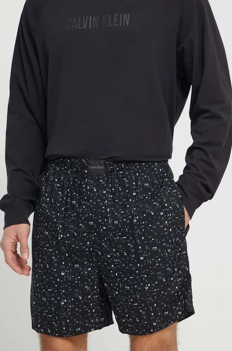 Calvin Klein Underwear szorty piżamowe męskie kolor czarny wzorzysta
