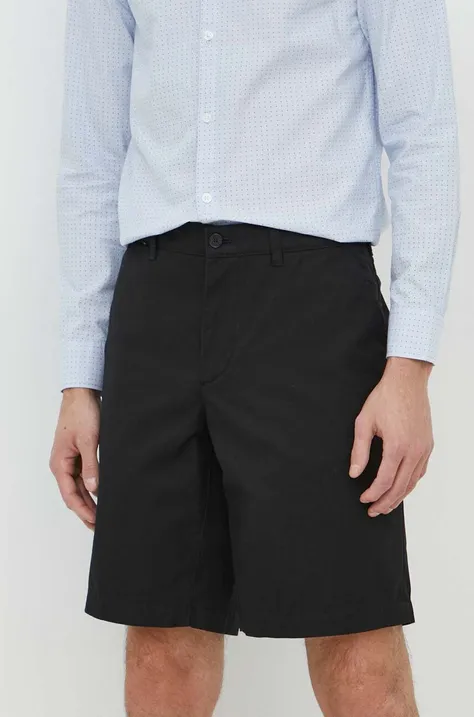 Памучен къс панталон Lacoste в черно