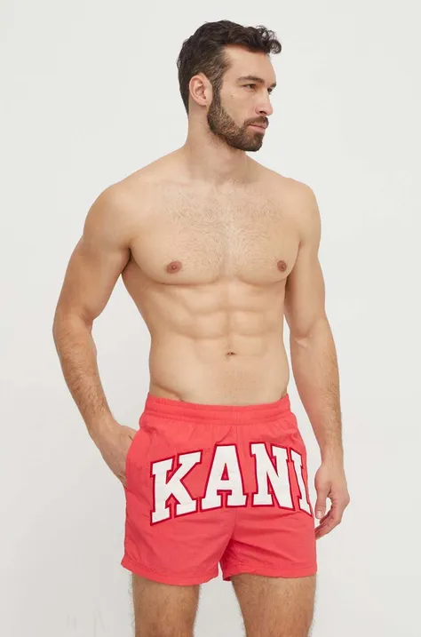 Kratke hlače za kupanje Karl Kani za muškarce, boja: crvena