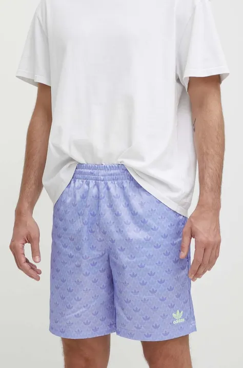 Kratke hlače adidas Originals Mono Satin za muškarce, boja: ljubičasta, IS2935