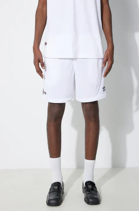 adidas Originals pantaloni scurti Climacool barbati, culoarea alb, JH5036
