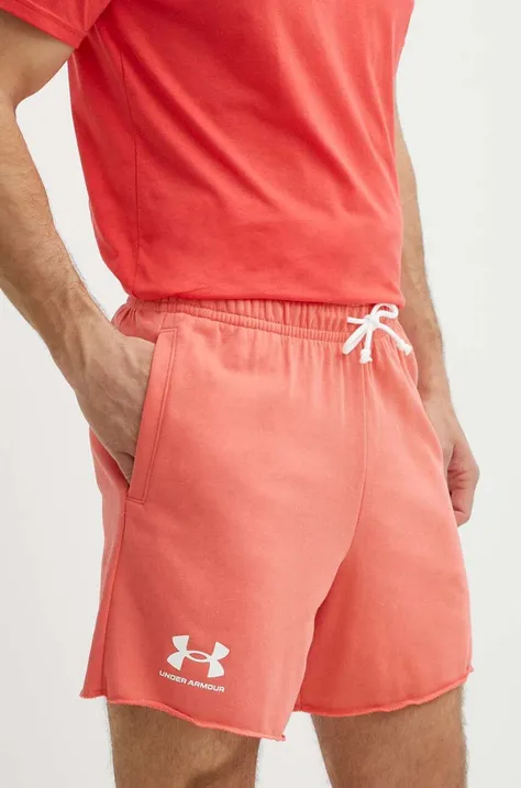 Under Armour pantaloni scurți de antrenament Rival culoarea roz