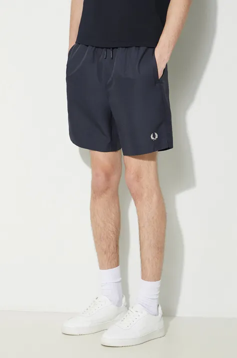 Fred Perry swim shorts Classic Swimshort men's navy blue color S8508.R87