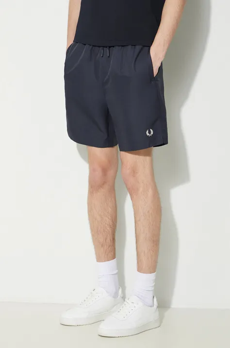 Plavkové šortky Fred Perry Classic Swimshort pánské, tmavomodrá barva, S8508.R87