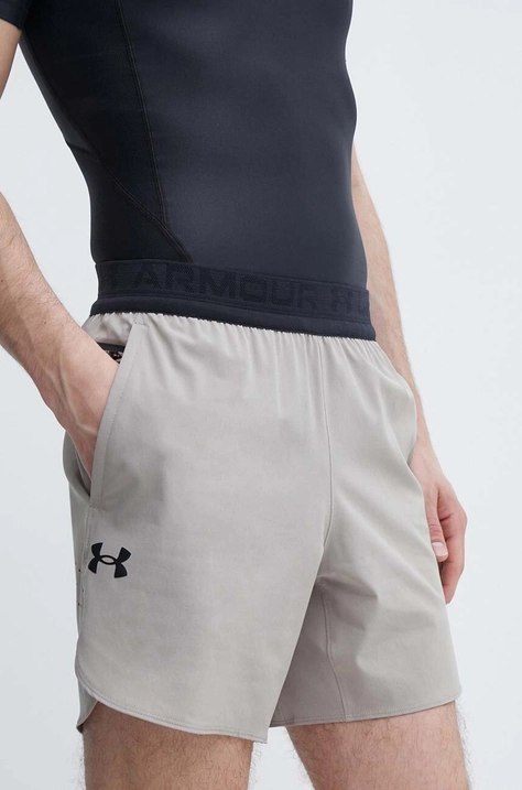 Kratke hlače za vadbo Under Armour Peak bež barva, 1376782