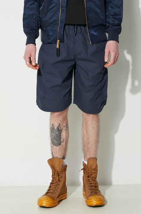 Universal Works pantaloni scurti Parachute Short barbati, culoarea albastru marin, 30159.NAVY
