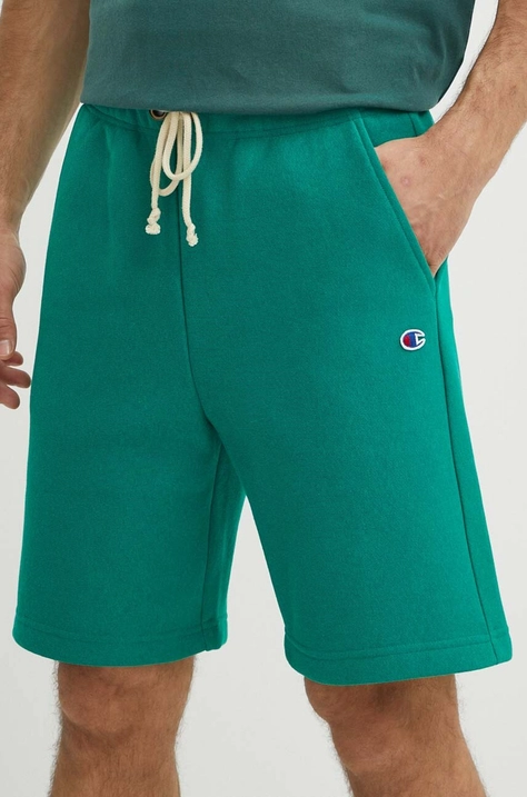 Champion pantaloni scurți barbati, culoarea verde, 219636