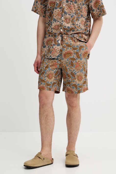 Bombažne kratke hlače Levi's bela barva