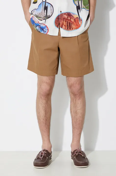 A.P.C. cotton shorts short crew brown color COGXS-H10198