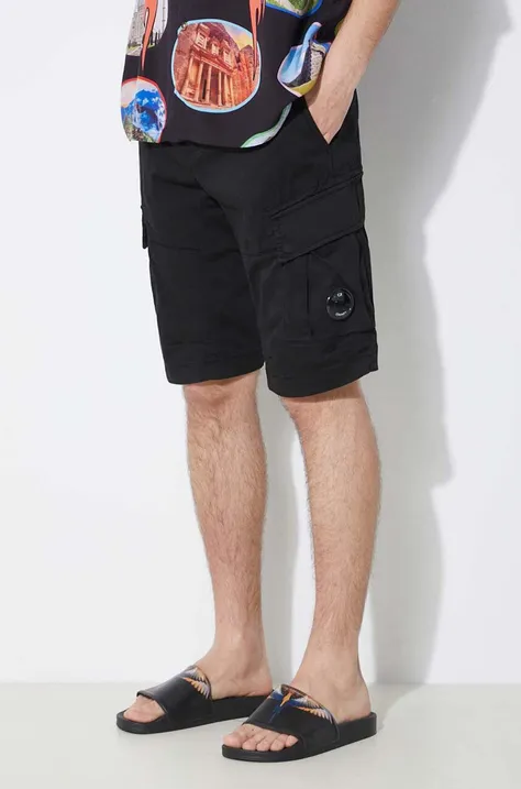 C.P. Company shorts Stretch Sateen men's black color 16CMBE116A005694G