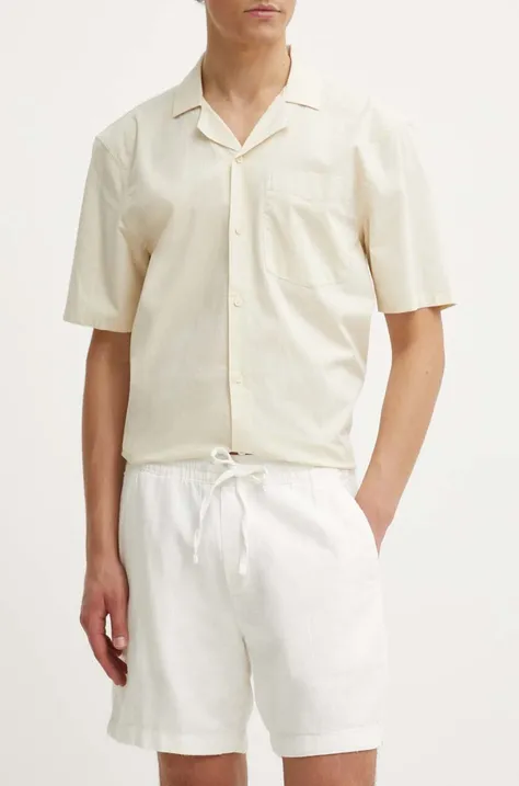 Kratke hlače s dodatkom lana Abercrombie & Fitch boja: bijela