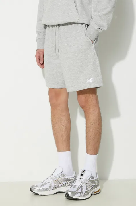 New Balance shorts Sport Essentials men's gray color MS41520AG
