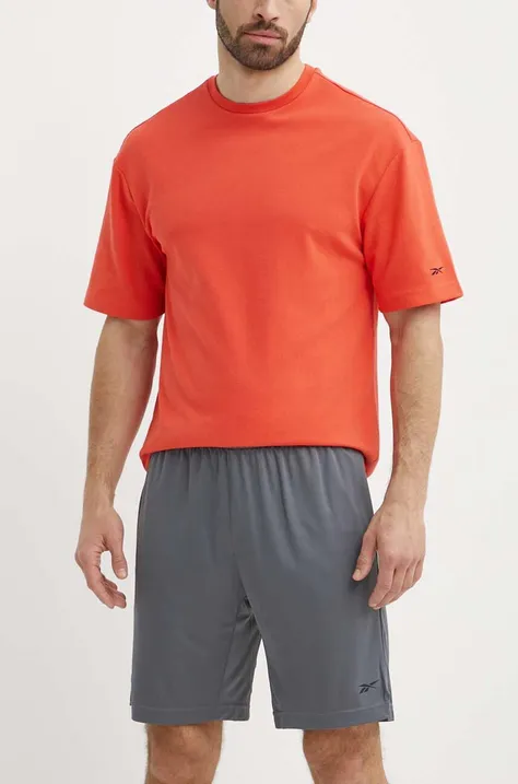 Kratke hlače za vadbo Reebok Identity Training siva barva, 100068193