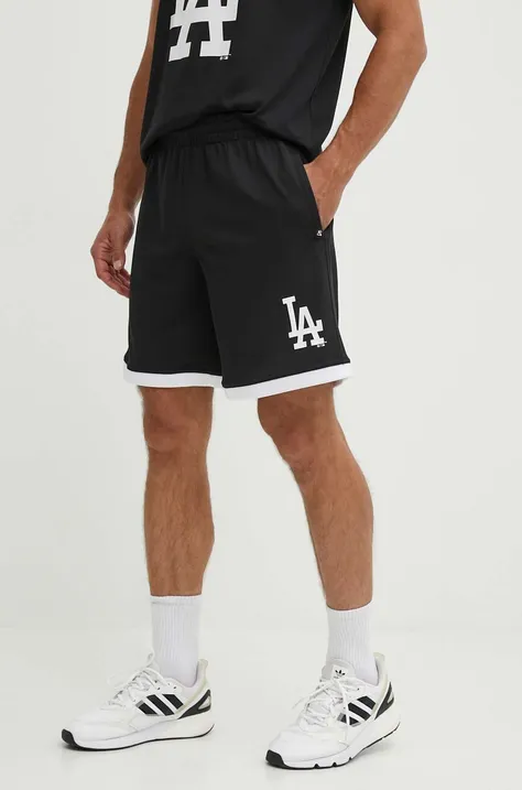 Kratke hlače 47 brand MLB Los Angeles Dodgers moške, črna barva, BB012PMBSEY609503JK