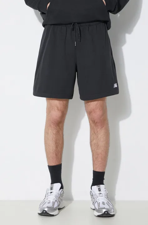 New Balance shorts French Terry men's black color MS41520BK