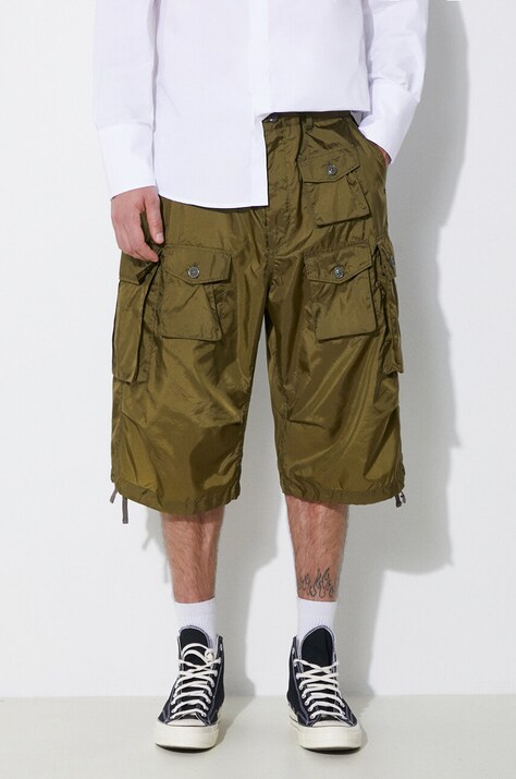 Engineered Garments szorty FA Short męskie kolor zielony OR276.DZ027
