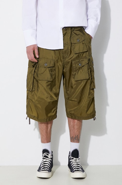 Engineered Garments szorty FA Short męskie kolor zielony OR276.DZ027