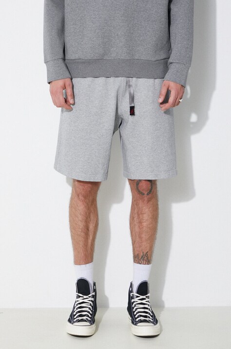 Bavlnené šortky Gramicci Classic Gramicci Sweatshort šedá farba, melanžové, G4SU.P147