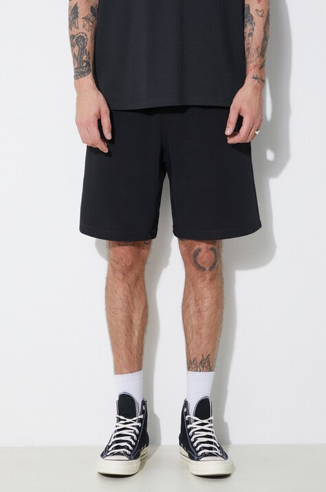 Bavlnené šortky Gramicci Classic Gramicci Sweatshort čierna farba, melanžové, G4SU.P147