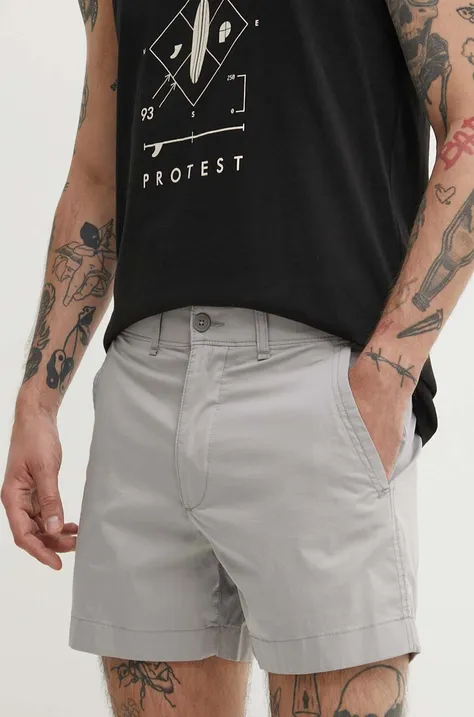Kratke hlače Abercrombie & Fitch moške, siva barva, KI128-4008-110