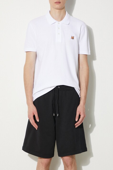 Bavlněné šortky Maison Kitsuné Bold Fox Head Patch Oversize Jog Shorts černá barva, MM01121KM0001