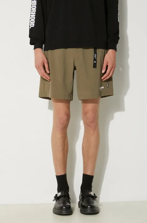 Kratke hlače NEIGHBORHOOD Multifunctional Short Pants za muškarce, boja: zelena, 241TSNH.PTM06