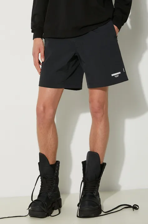 Kratke hlače NEIGHBORHOOD Multifunctional Short Pants za muškarce, boja: crna, 241TSNH.PTM06