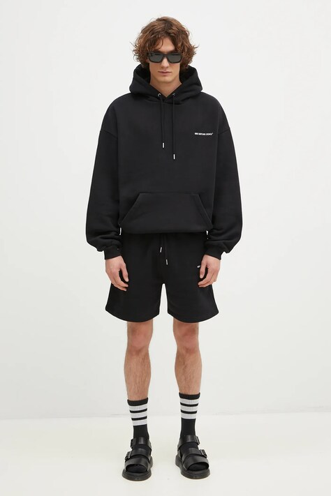 MKI MIYUKI ZOKU szorty Uniform Shorts męskie kolor czarny melanżowe UNIFORM.SHORTS