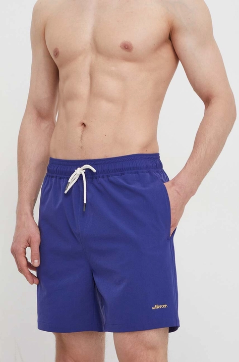 Mercer Amsterdam szorty kąpielowe The Swimtrunk kolor granatowy MEAP241009