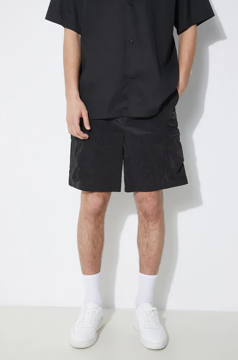 Къс панталон Rains Kano Shorts в черно с изчистен дизайн 19210.01