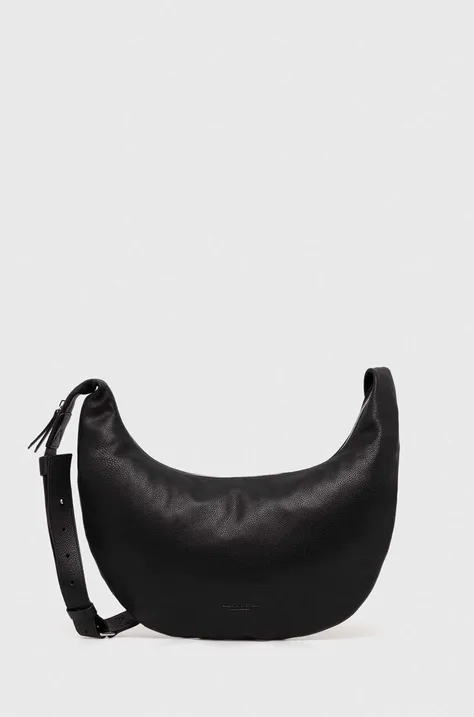 Usnjena torbica Marc O'Polo črna barva