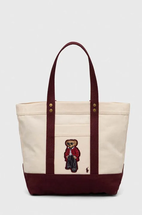 Τσάντα Polo Ralph Lauren χρώμα: μπεζ
