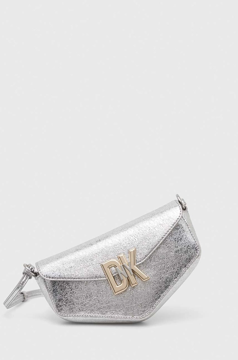 Кожена чанта Dkny в сребристо R41EHC56