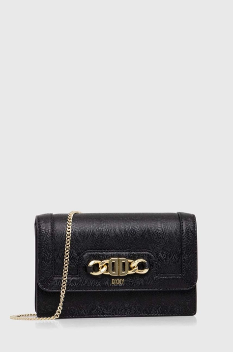 Dkny borsa a mano in pelle colore nero