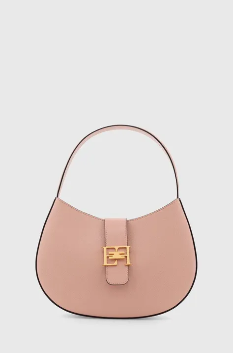 Шкіряна сумочка Elisabetta Franchi колір рожевий