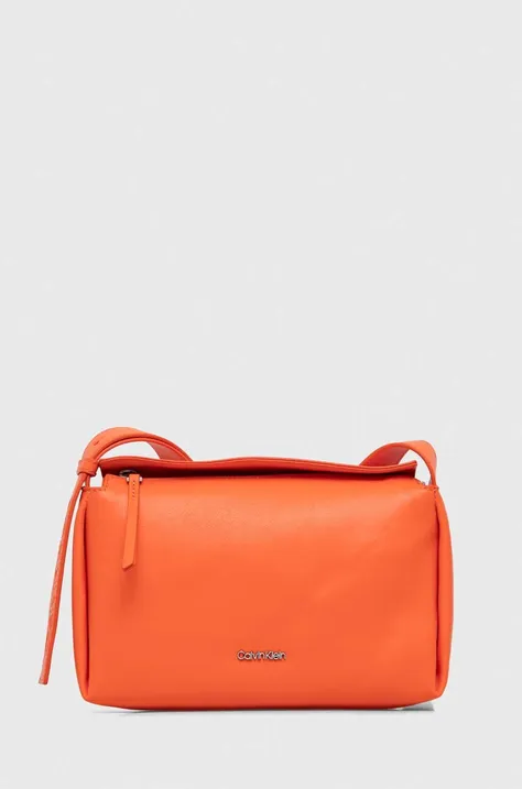 Kabelka Calvin Klein oranžová farba,K60K611346