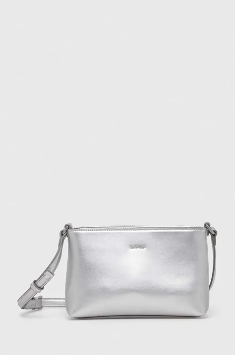 Calvin Klein torebka kolor srebrny