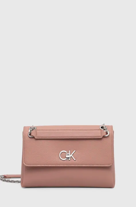 Kabelka Calvin Klein růžová barva, K60K611564