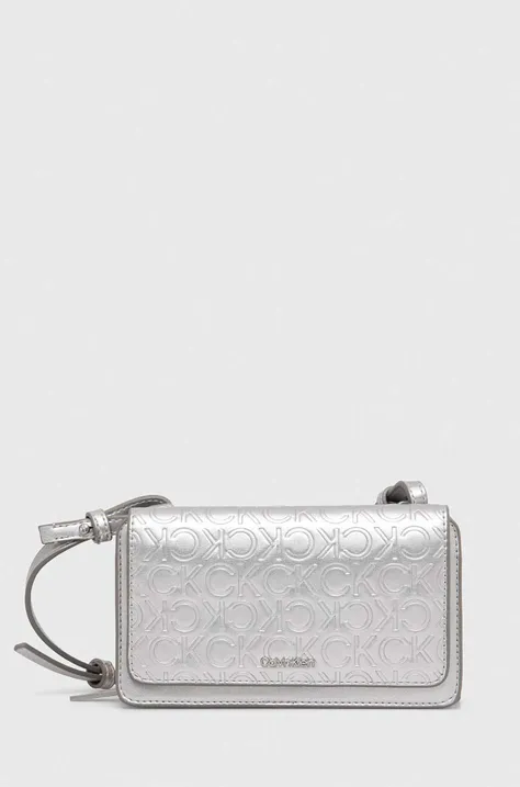 Чанта Calvin Klein в сребристо K60K611384