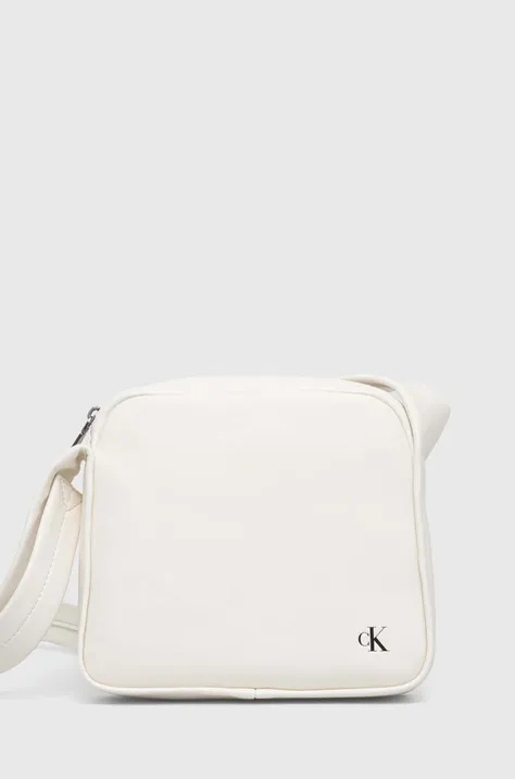 Τσάντα Calvin Klein Jeans χρώμα: άσπρο
