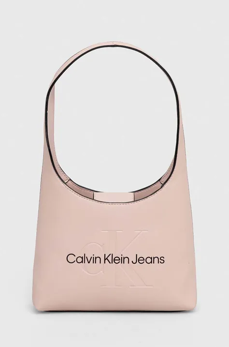 Τσάντα Calvin Klein Jeans χρώμα: ροζ