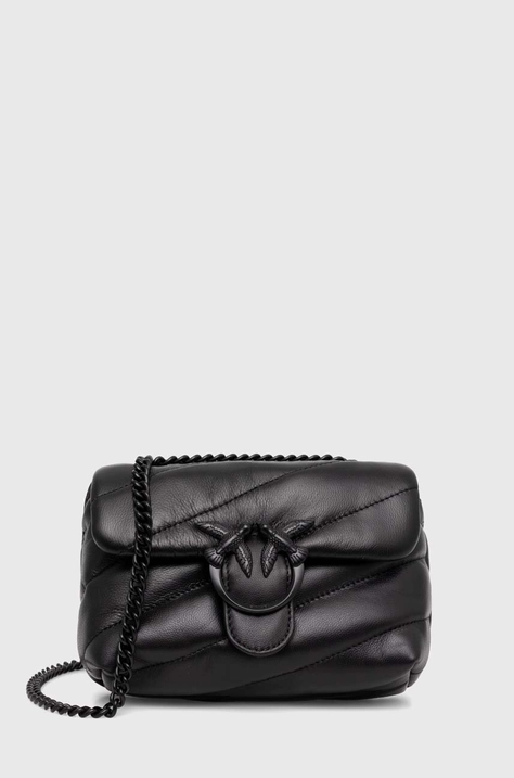 Pinko poseta de piele culoarea negru