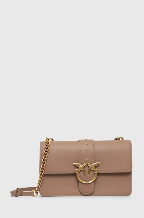 Шкіряна сумочка Pinko колір коричневий 100053 A0F1