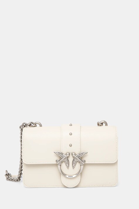 Pinko poseta de piele culoarea bej, 100059 A0F1