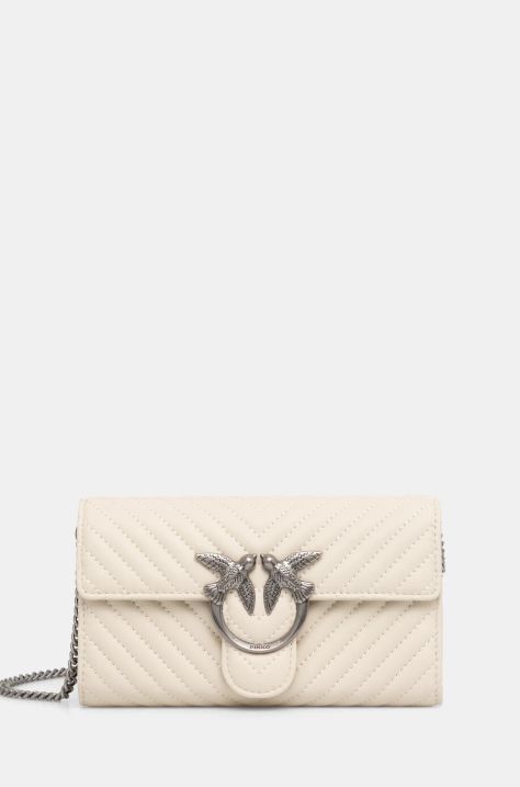 Pinko borsa a mano in pelle colore beige 100062 A0GK