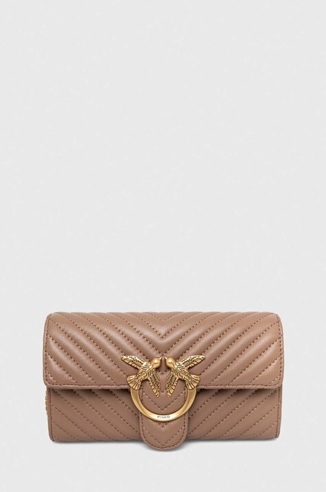 Pinko poseta de piele culoarea maro, 100062 A0GK