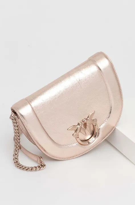 Kožená kabelka Pinko růžová barva, 101510.A1JG